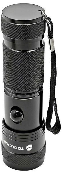 Produktbild: TOOLCRAFT TO-11105790 UV-LED Taschenlampe mit Handschlaufe, mit UV-Licht batteriebetrieben 95.1 g