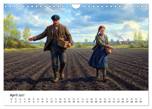 Produktbild: Zwischen Feld und Hof - Landleben vor &uuml;ber hundert Jahren (Wandkalender 2027 DIN A4 quer), CALVENDO Monatskalender