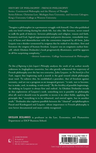 Produktbild: Idea of Beginning in Jules Lequier's Philosophy