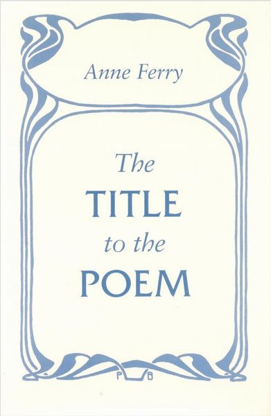 Produktbild: The Title to the Poem