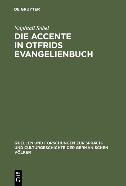 Produktbild: Die Accente in Otfrids Evangelienbuch
