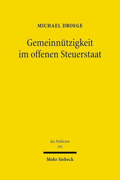 Produktbild: Gemeinn&uuml;tzigkeit im offenen Steuerstaat