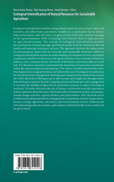 Produktbild: Ecological Intensification of Natural Resources for Sustainable Agriculture