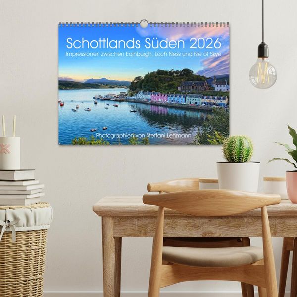 Produktbild: Schottlands S&uuml;den 2026. Impressionen zwischen Edinburgh, Loch Ness und Isle of Skye (Wandkalender 2026 DIN A3 quer), CALVENDO Monatskalender