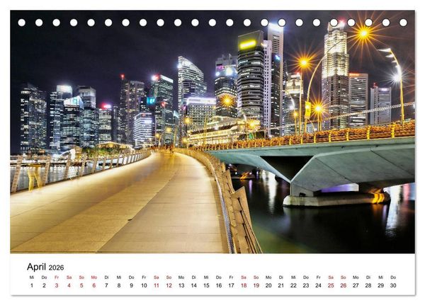 Produktbild: Singapur - Perle S&uuml;dostasiens (Tischkalender 2026 DIN A5 quer), CALVENDO Monatskalender