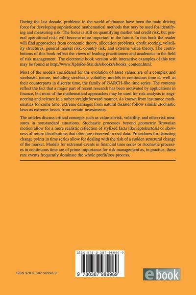 Produktbild: Measuring Risk in Complex Stochastic Systems
