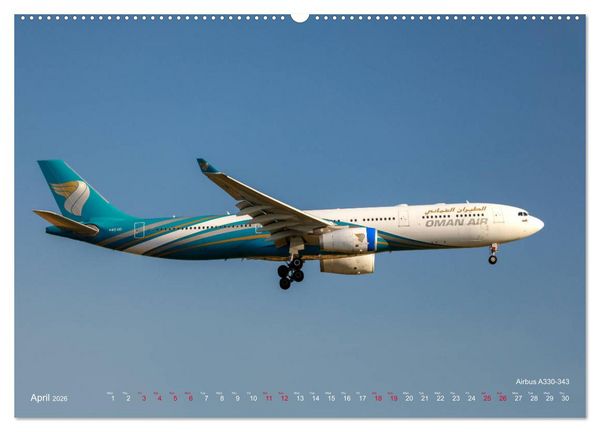 Produktbild: Airliners of the Middle East (High Quality Premium Wall Calendar 2026 DIN A2 landscape),CALVENDO 12 Month Wall Calendar