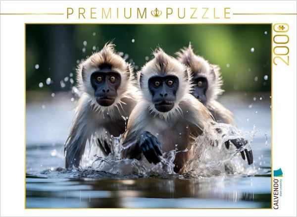 Produktbild: CALVENDO Puzzle Die drei Affen | 2000 Teile Lege-Gr&ouml;&szlig;e 90x67cm Foto-Puzzle f&uuml;r gl&uuml;ckliche Stunden