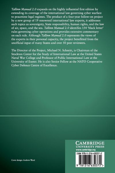 Produktbild: Tallinn Manual 2.0 on the International Law Applicable to Cyber Operations