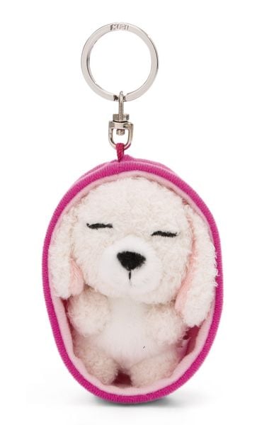 Produktbild: Schl&uuml;sselanh&auml;nger Sleeping Pets Hund Pudel wei&szlig;