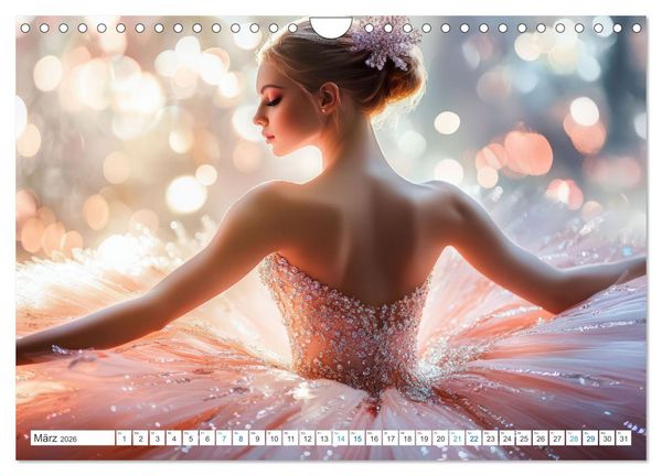 Produktbild: Ballerinas in Diamanten (Wandkalender 2026 DIN A4 quer), CALVENDO Monatskalender