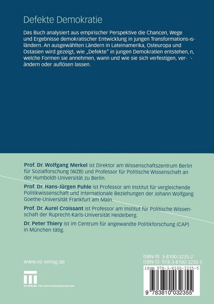 Produktbild: Defekte Demokratie