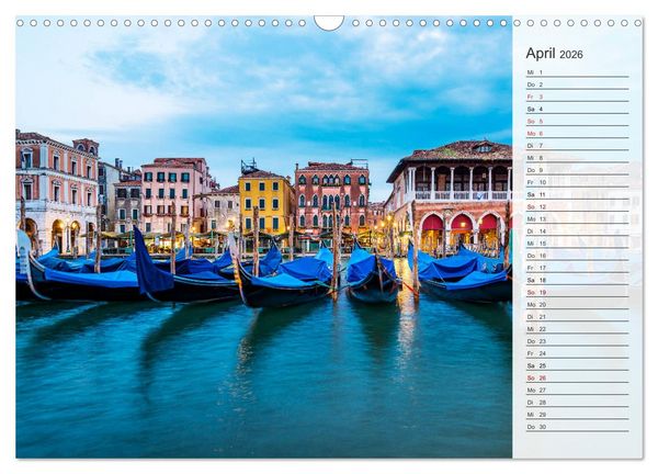 Produktbild: Venedig - Stille Momente (Wandkalender 2026 DIN A3 quer), CALVENDO Monatskalender