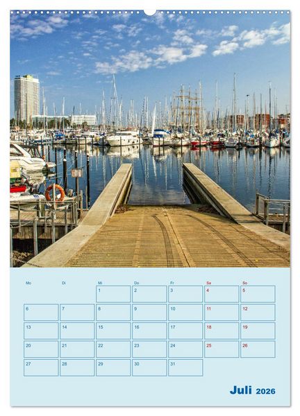 Produktbild: Priwall bei Travem&uuml;nde &ndash; Terminplaner (Wandkalender 2026 DIN A2 hoch), CALVENDO Monatskalender