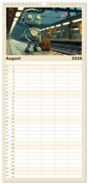 Produktbild: Familienplaner 2026 - In Zukunft &auml;ndert sich nicht viel mit 5 Spalten (Wandkalender, 21 x 45 cm) CALVENDO