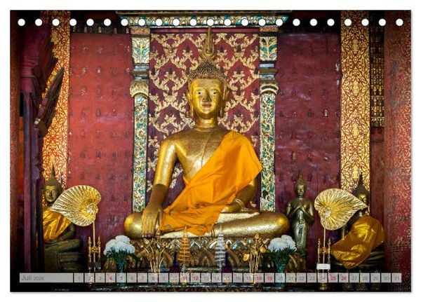 Produktbild: BUDDHA - Buddhistische Tempel in Nordthailand (Tischkalender 2026 DIN A5 quer), CALVENDO Monatskalender