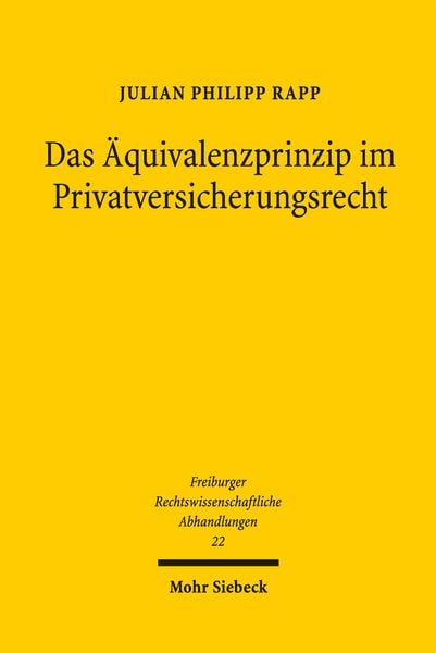 Produktbild: Das &Auml;quivalenzprinzip im Privatversicherungsrecht