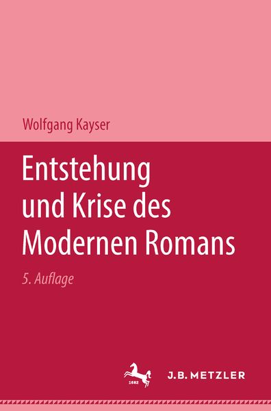 Produktbild: Entstehung und Krise des modernen Romans