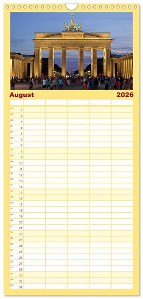 Produktbild: Familienplaner 2026 - Berlin - Metropole an der Spree mit 5 Spalten (Wandkalender, 21 x 45 cm) CALVENDO
