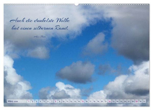 Produktbild: Die Wolken: "Schauspieler der L&uuml;fte" (Wandkalender 2026 DIN A2 quer), CALVENDO Monatskalender