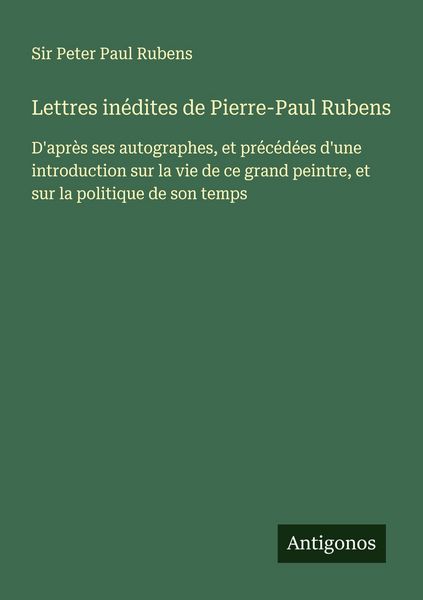 Produktbild: Lettres in&eacute;dites de Pierre-Paul Rubens