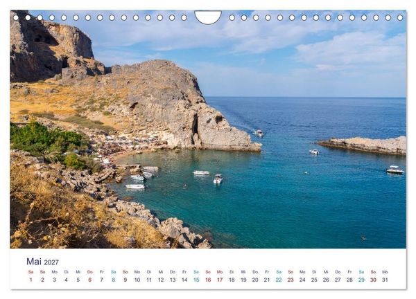 Produktbild: Str&auml;nde der Insel Rhodos (Wandkalender 2027 DIN A4 quer), CALVENDO Monatskalender