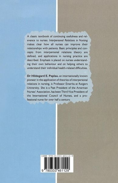 Produktbild: Interpersonal Relations in Nursing