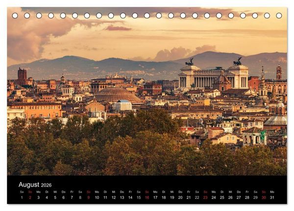 Produktbild: Rom - Impressionen aus der ewigen Stadt (Tischkalender 2026 DIN A5 quer), CALVENDO Monatskalender