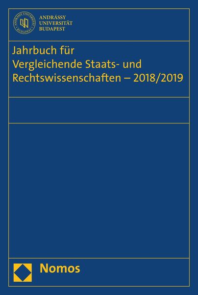 Produktbild: Jahrbuch f&uuml;r Vergleichende Staats- und Rechtswissenschaften - 2018/2019