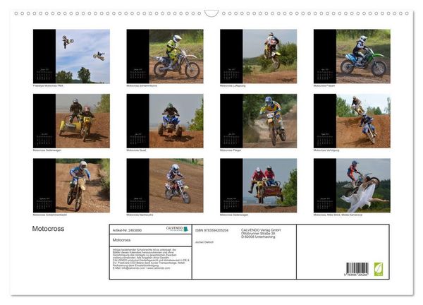 Produktbild: Motocross (Wandkalender 2027 DIN A2 quer), CALVENDO Monatskalender