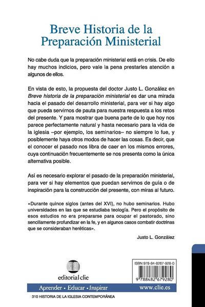 Produktbild: El Breve Historia de la Preparaci&iquest;&iquest;n Ministerial