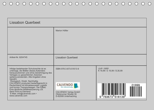 Produktbild: Lissabon Querbeet (Tischkalender 2022 DIN A5 quer)
