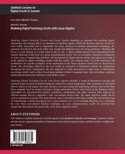 Produktbild: Modeling Digital Switching Circuits with Linear Algebra