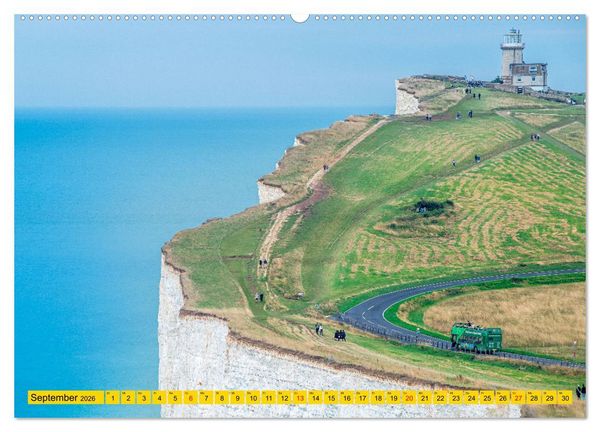Produktbild: Seven Sisters - Gro&szlig;britanniens h&ouml;chste Kreidefelsen (hochwertiger Premium Wandkalender 2026 DIN A2 quer), Kunstdruck in Hochglanz