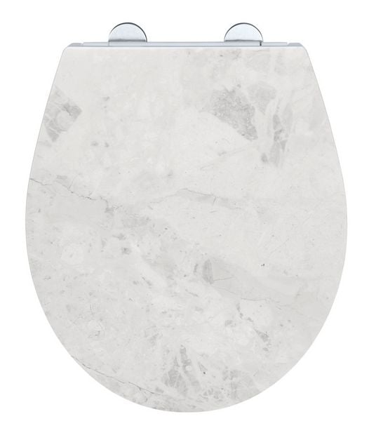 Produktbild: Premium WC-Sitz Mod. White Marble mit Relief, mit Absenkautomatik