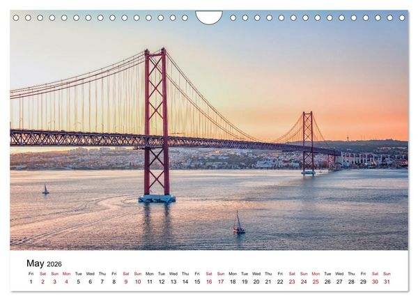 Produktbild: Wonderful Portugal (Wall Calendar 2026 DIN A4 landscape), CALVENDO 12 Month Wall Calendar