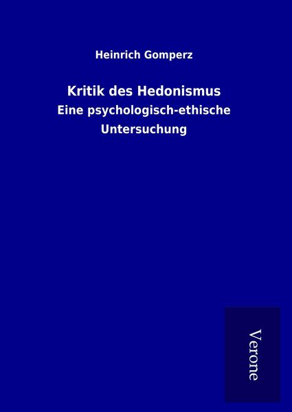 Produktbild: Kritik des Hedonismus