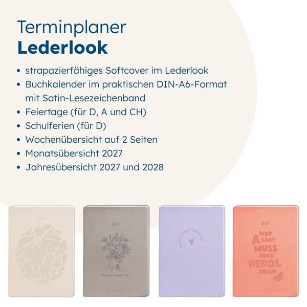 Produktbild: Terminplaner Lederlook 2027 Mint