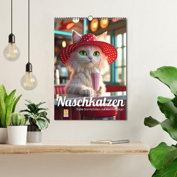 Produktbild: Naschkatzen &ndash; S&uuml;&szlig;e Samtpfoten auf Kalorienjagd (Wandkalender 2027 DIN A3 hoch), CALVENDO Monatskalender