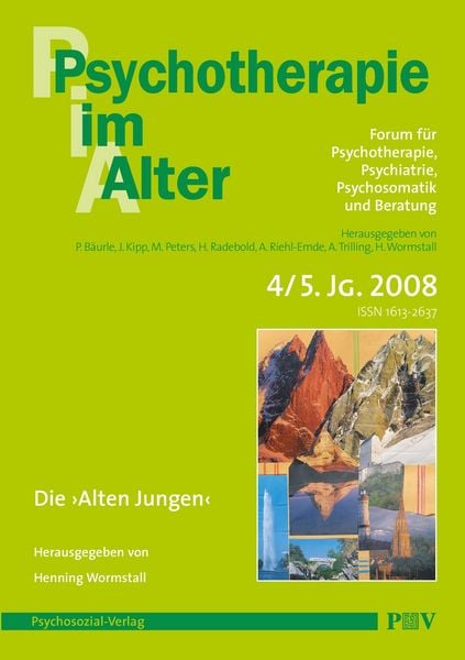 Produktbild: Psychotherapie im Alter Nr. 20: Die 'Alten Jungen' - Kann man sich auf das Alter vorbereiten? Herausgegeben von Henning Wormstall