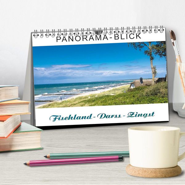 Produktbild: Panorama-Blick Fischland-Darss-Zingst (Tischkalender 2026 DIN A5 quer), CALVENDO Monatskalender