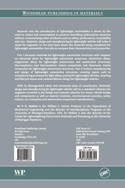 Produktbild: Materials, Design and Manufacturing for Lightweight Vehicles