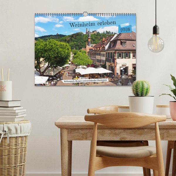 Produktbild: Weinheim erleben Schlosspark, Burgen und einladender Marktplatz (Wandkalender 2026 DIN A3 quer), CALVENDO Monatskalender