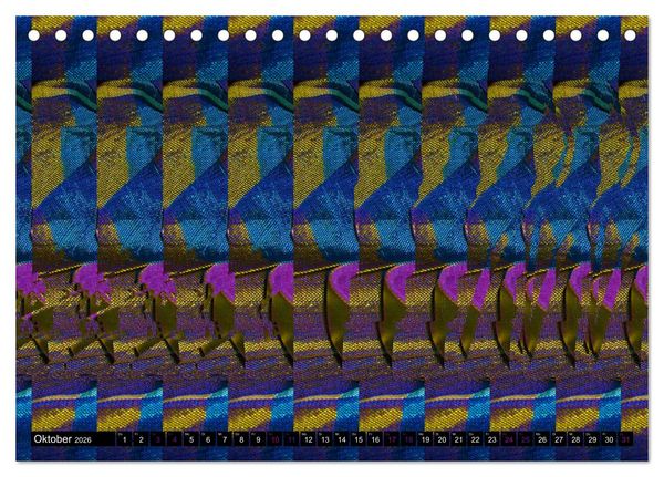 Produktbild: Magische Bilder - 3D Stereogramme (Tischkalender 2026 DIN A5 quer), CALVENDO Monatskalender