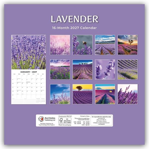 Produktbild: Lavender &ndash; Lavendel 2027 &ndash; 16-Monatskalender