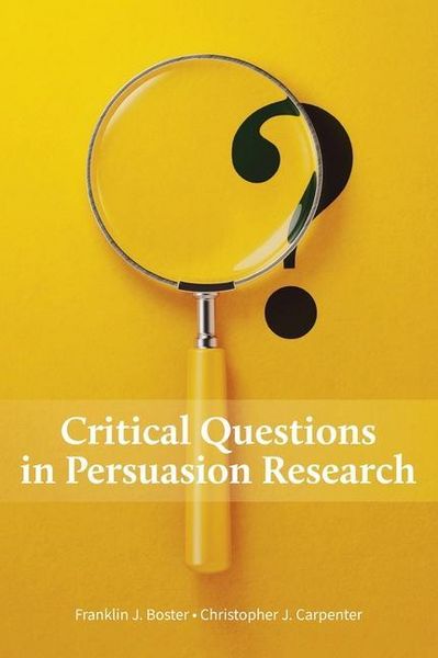 Produktbild: Critical Questions in Persuasion Research