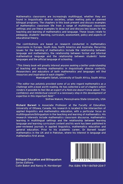 Produktbild: Multilingualism in Mathematics Classrooms