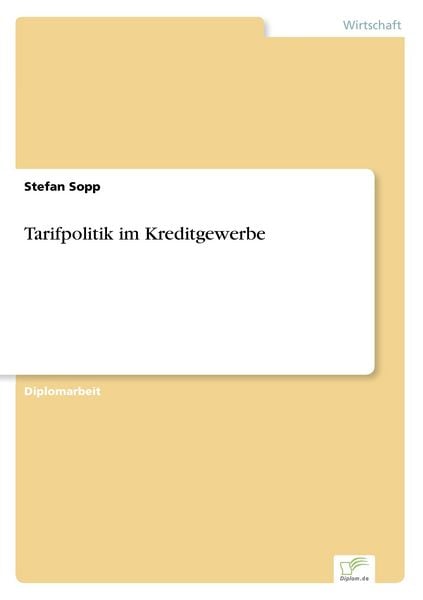 Produktbild: Tarifpolitik im Kreditgewerbe
