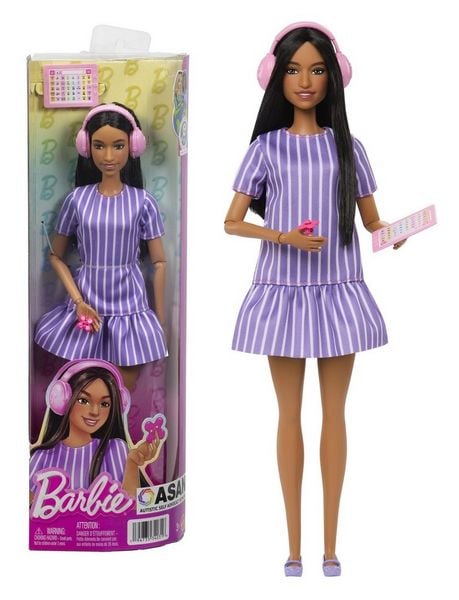 Barbie Fashionista mit lila Streifen