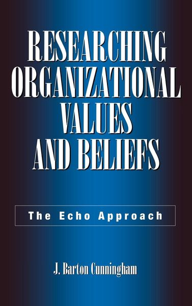 Produktbild: Researching Organizational Values and Beliefs